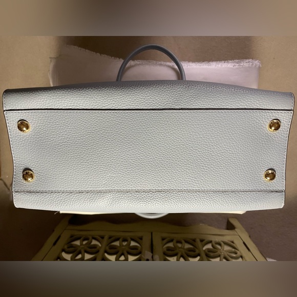 NWT  MICHAEL MICHAEL KORS  HAMILTON   PALE BLUE   LG NS TOTE  LEATHER - Picture 3 of 11